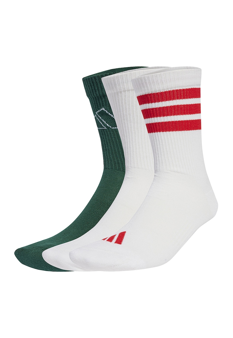 Oferte la Set de sosete lungi - 3 Perechi - Rosu/Alb/Verde