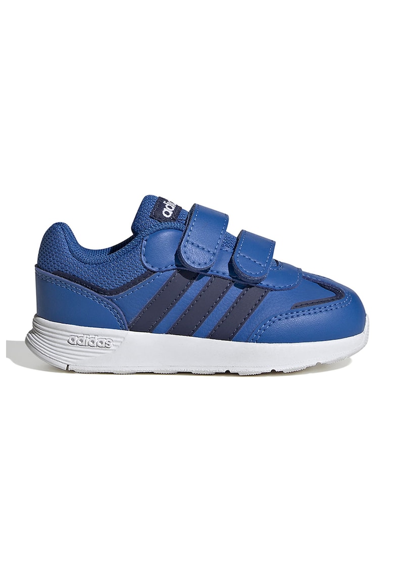 Oferte la Pantofi sport de piele ecologica cu velcro Tensaur - Negru/Albastru inchis