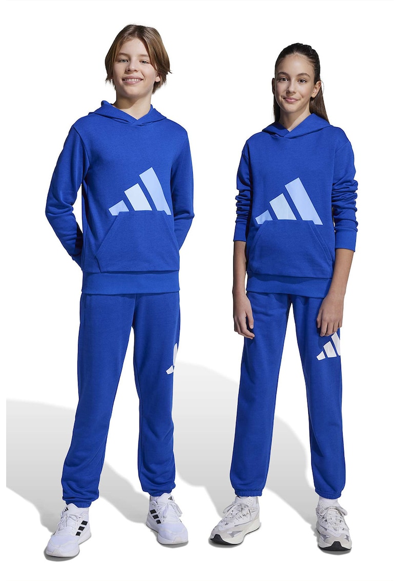 Oferte la Pantaloni de trening cu logo si snur in talie Essentials - Alb/Albastru royal