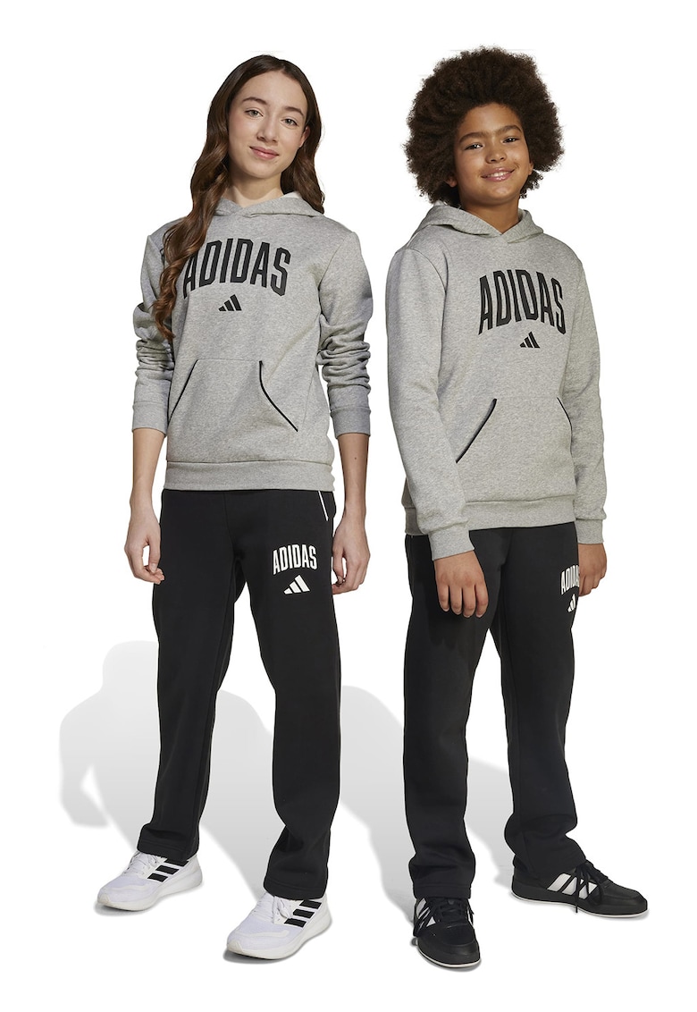 Oferte la Pantaloni de trening drepti cu logo - Alb/Negru