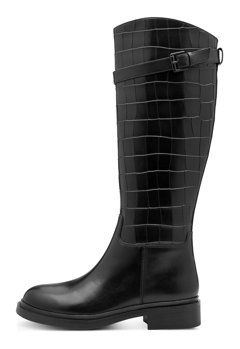 Oferte la Cizme lungi din piele - Negru stins