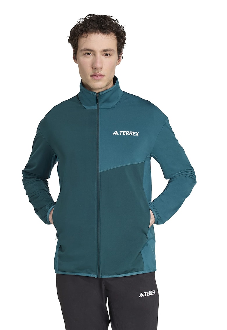 Oferte la Jacheta din fleece cu maneci cazute Terrex - Alb optic/Verde persan