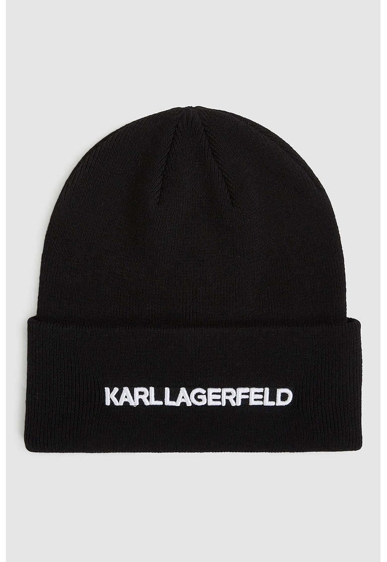 Oferte la Caciula cu broderie logo - Negru/Alb optic