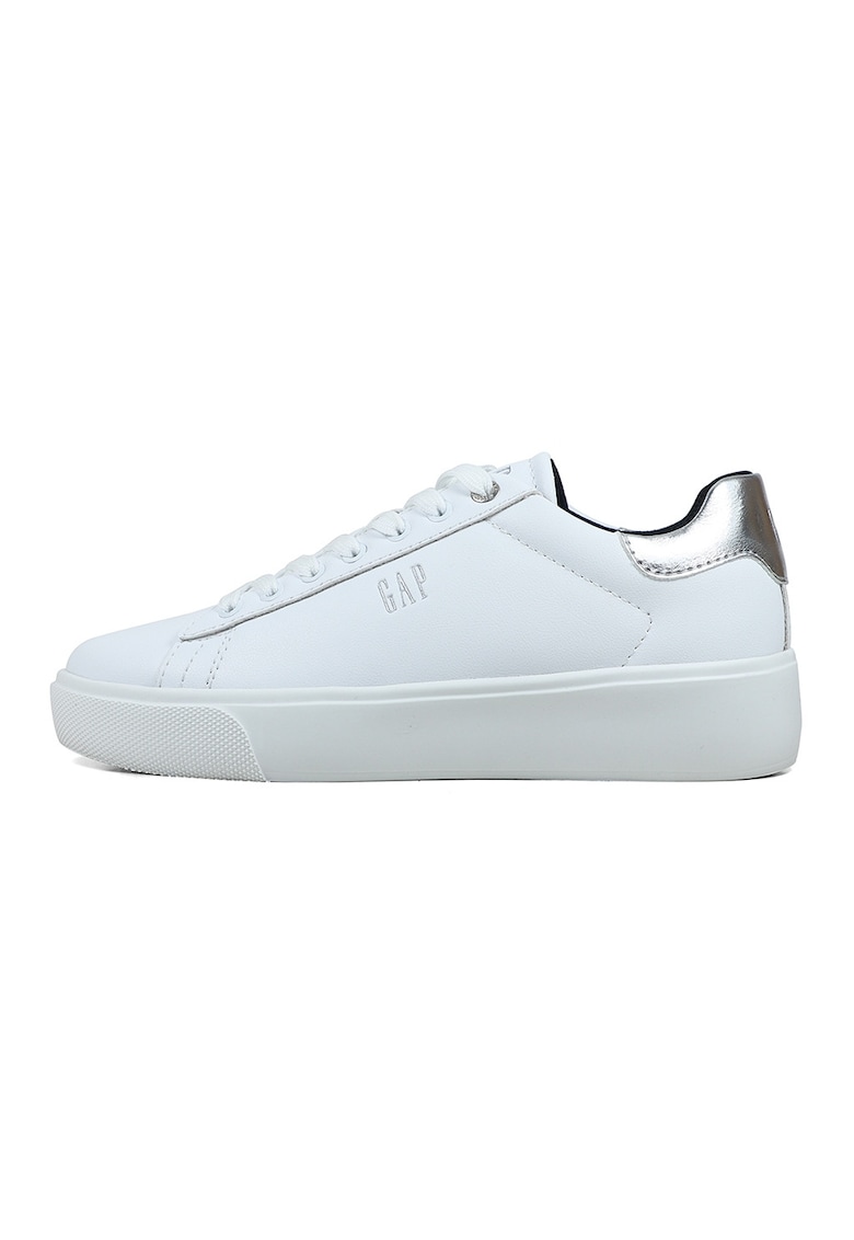 Oferte la Pantofi sport de piele ecologica cu logo - Alb
