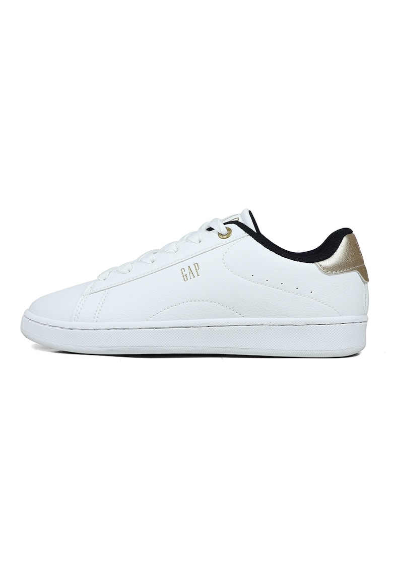 Oferte la Pantofi sport uni de piele ecologica - Alb/Auriu