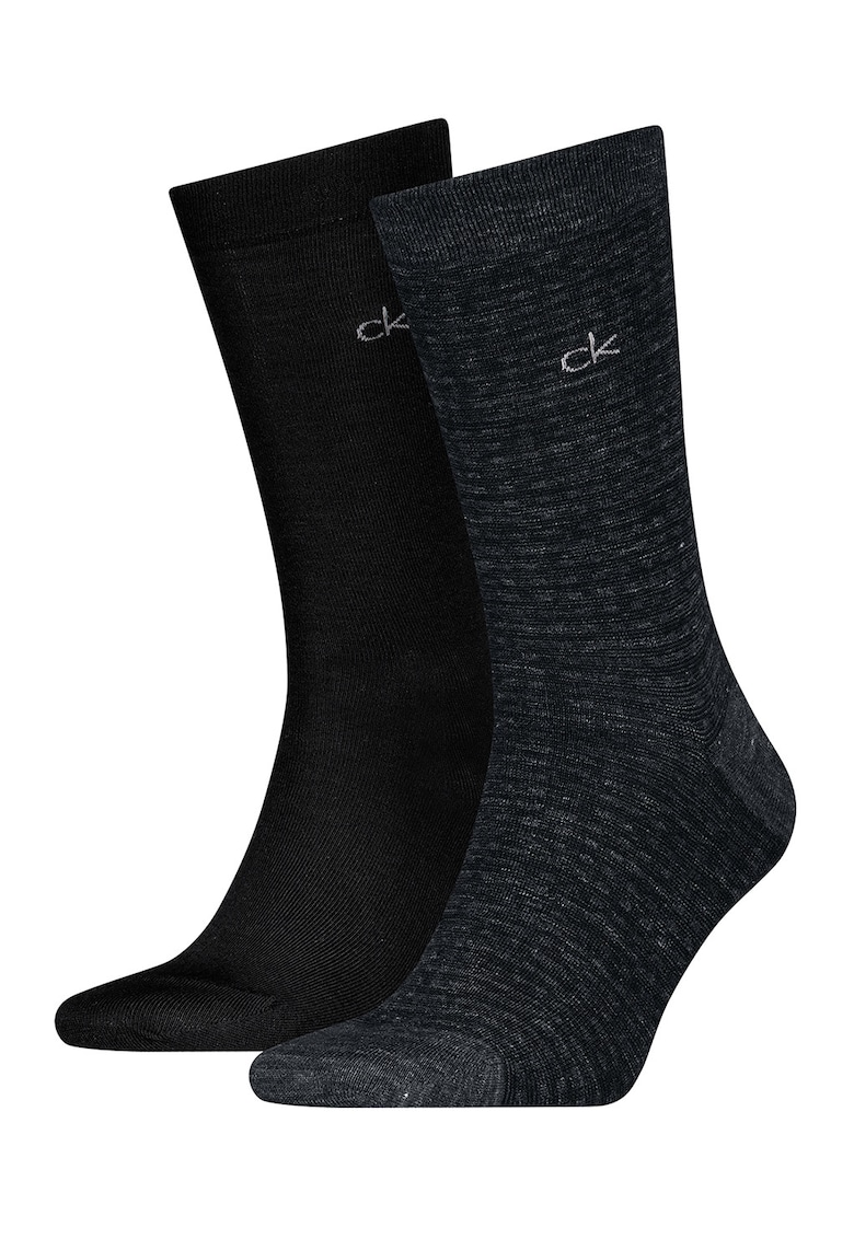 Oferte la Set de sosete lungi cu logo - 2 perechi - Negru/Verde englez