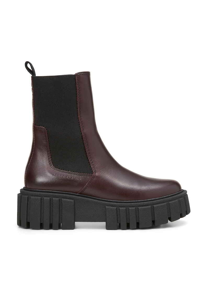 Oferte la Ghete Chelsea de piele - Maro inchis