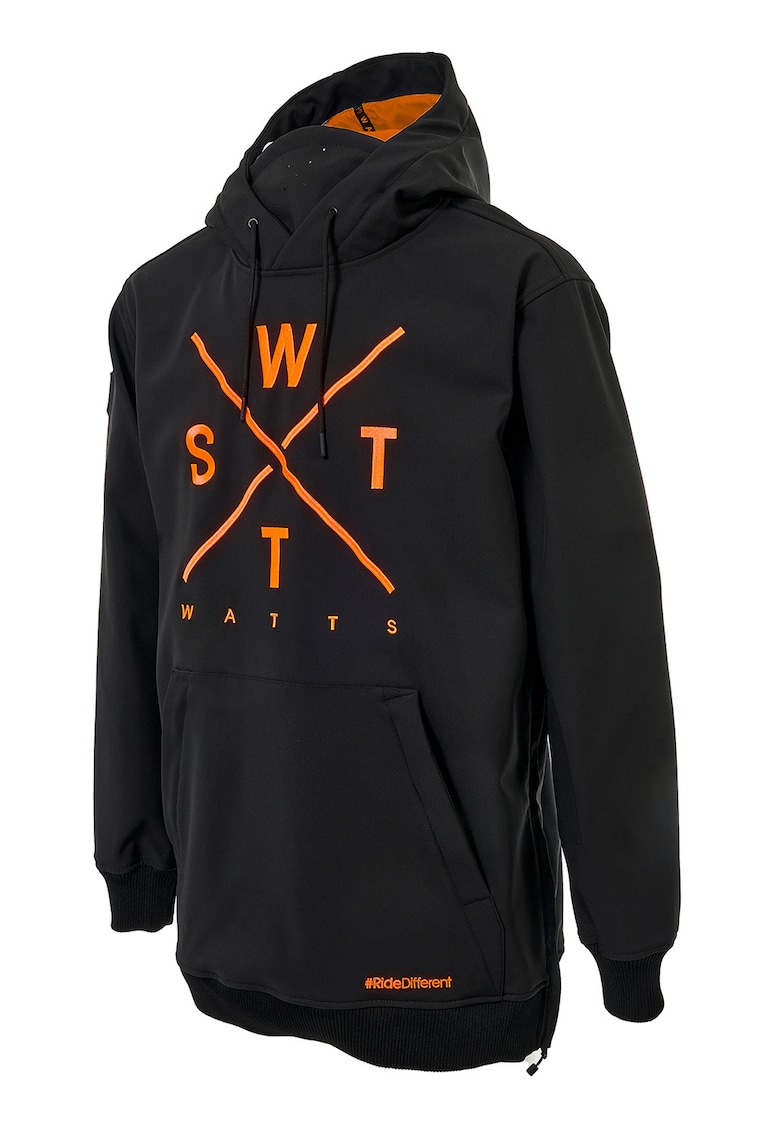 Oferte la Hanorac cu logo pentru snowboard Orbital - Negru/Portocaliu mandarina