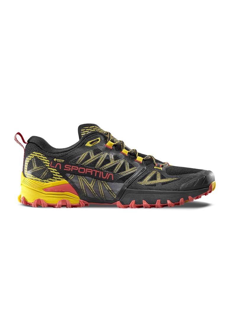 Oferte la Pantofi Bushido III GTX cu garnituri contrastante pentru alergare - Negru/Galben pai/Gri inchis