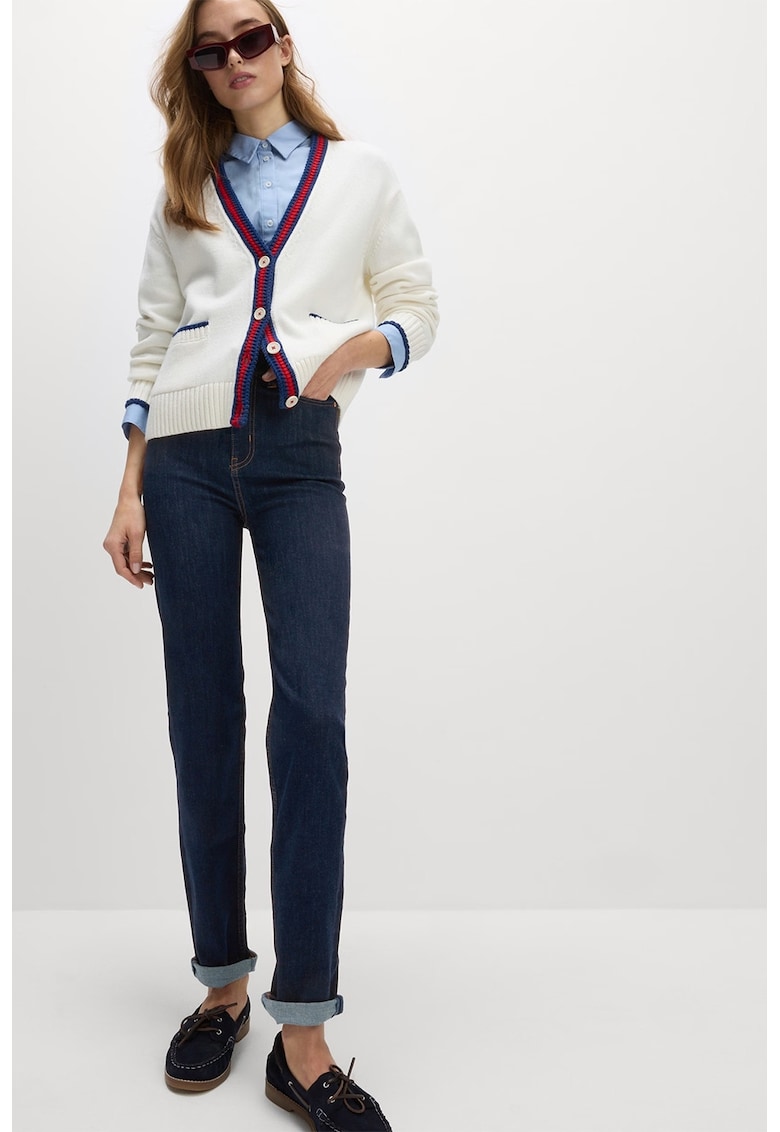 Oferte la Blugi slim fit cu talie inalta - Bleumarin
