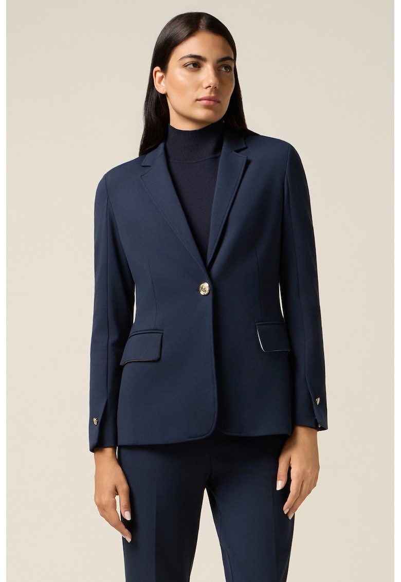 Oferte la Sacou uni slim-fit - Bleumarin