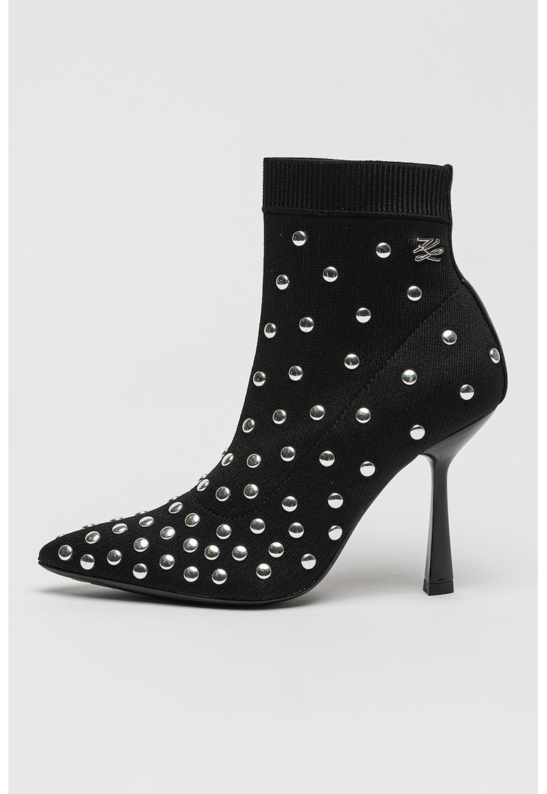 Oferte la Botine cu toc si varf ascutit - Negru