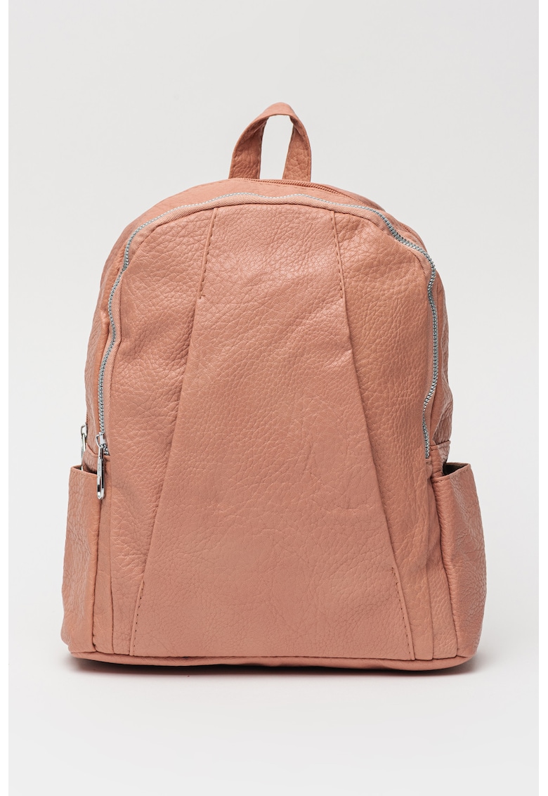 Oferte la Rucsac de piele ecologica cu buzunar pentru sticla de apa - Roz