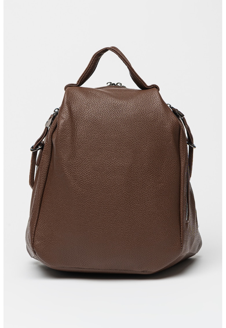 Oferte la Rucsac de piele ecologica cu barete detasabile - Maro inchis