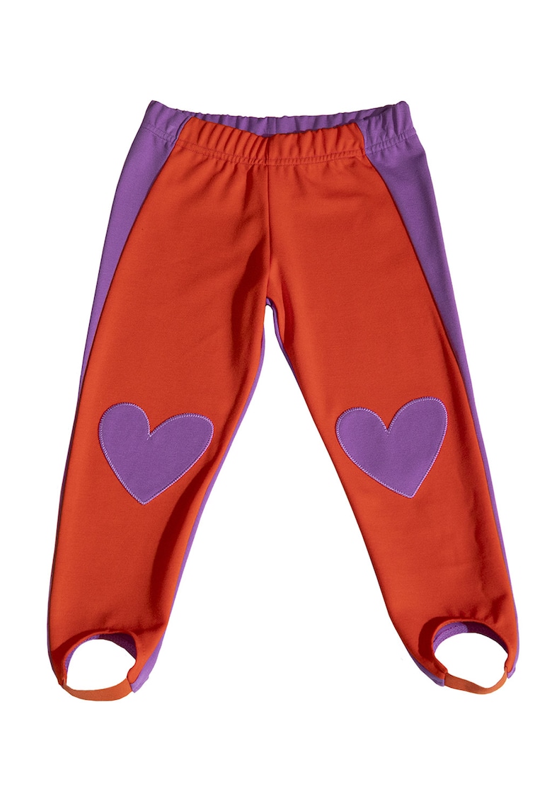 Oferte la Pantaloni cu inimi - Portocaliu/Violet