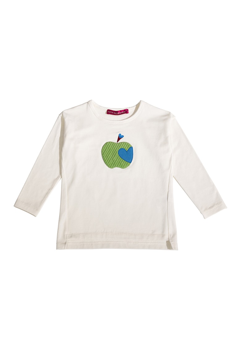 Oferte la Bluza regular fit cu decolteu la baza gatului - Alb