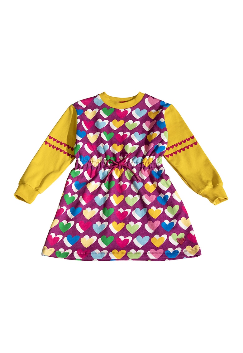 Oferte la Rochie evazata cu maneci lungi - Multicolor
