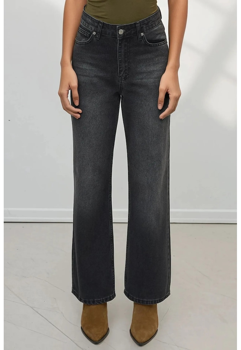 Oferte la Blugi dama  denim - picior drept - negru