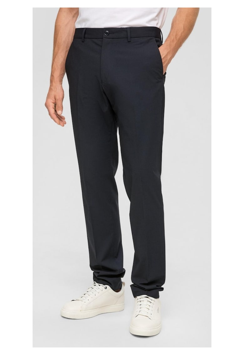 Oferte la Pantaloni costum barbati cu croiala Regular Fit - Albastru