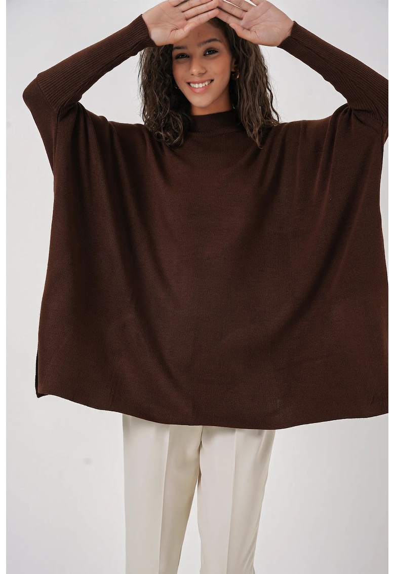 Oferte la Pulover dama - BigDart - cu guler inalt - dungi - tricot - Camila Maro -