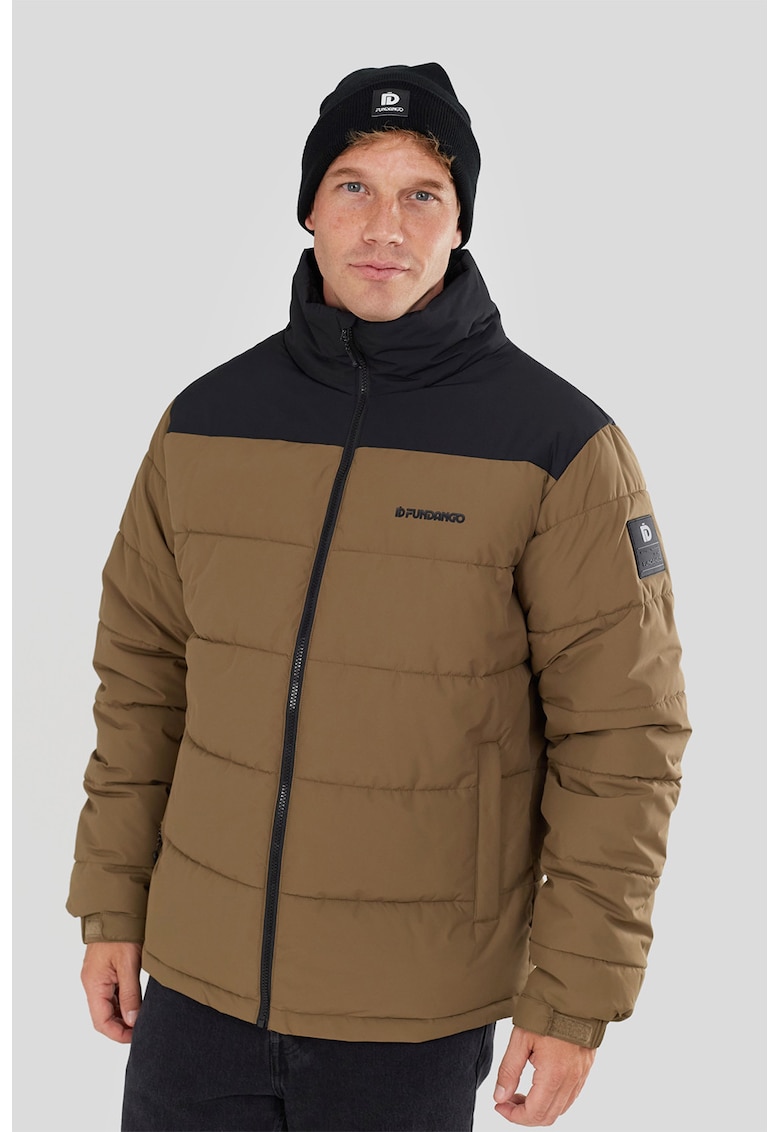 Oferte la Geaca cu guler mediu Winton - Negru/Caramel