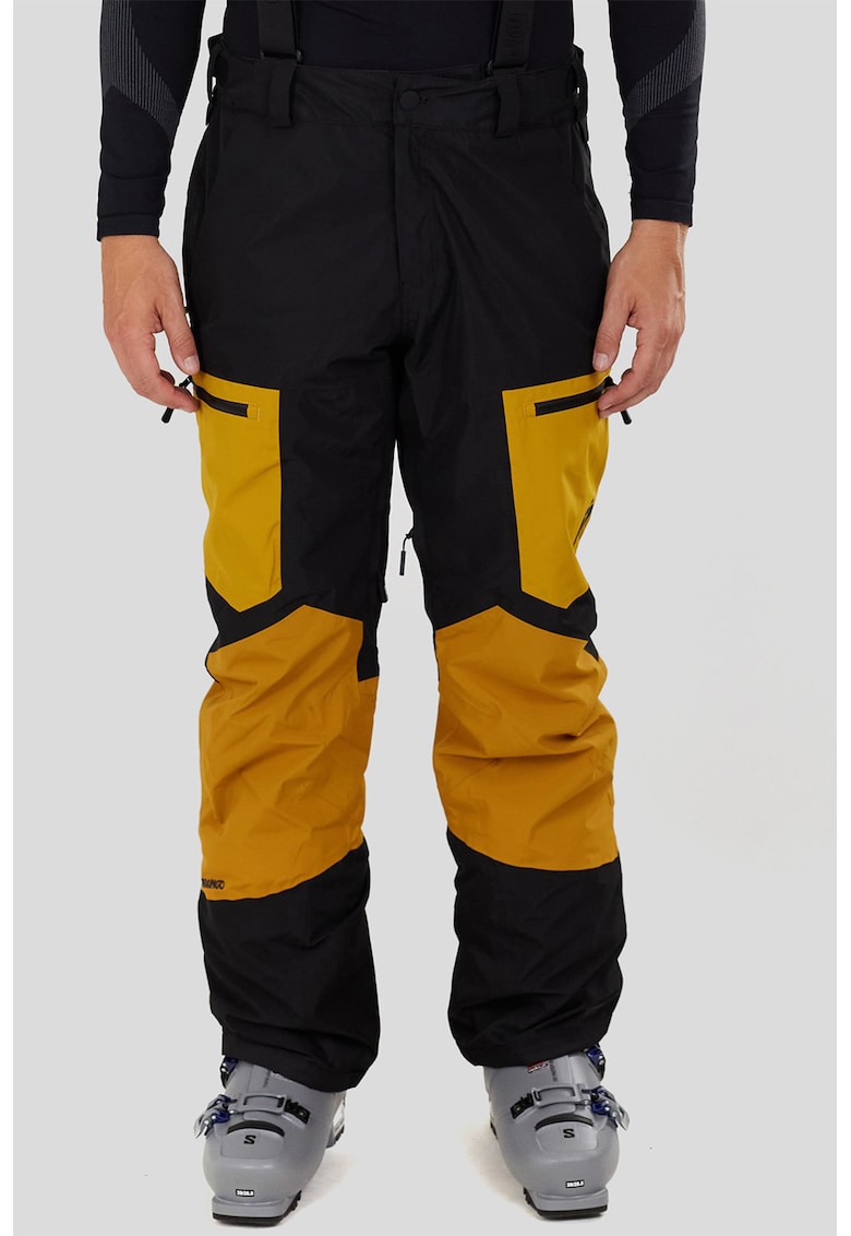 Oferte la Pantaloni cu model colorblock pentru ski Nexara 3L - Negru/Galben sofran