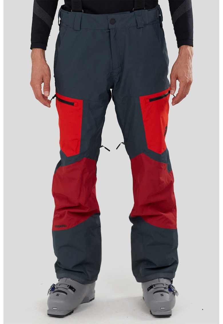 Oferte la Pantaloni cu model colorblock pentru ski Nexara 3L - Albastru ultramarin/Rosu inchis