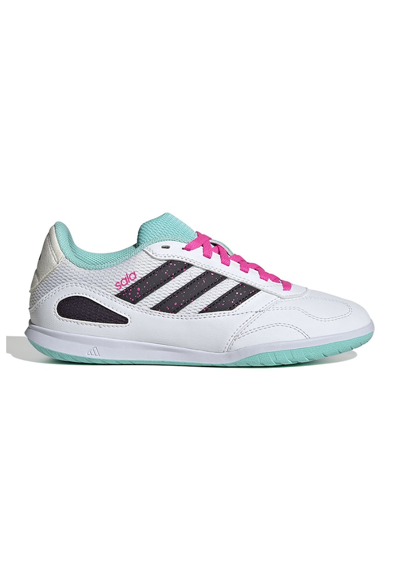 Oferte la Pantofi din piele ecologica pentru fotbal Sala Competition III - Alb/Turcoaz