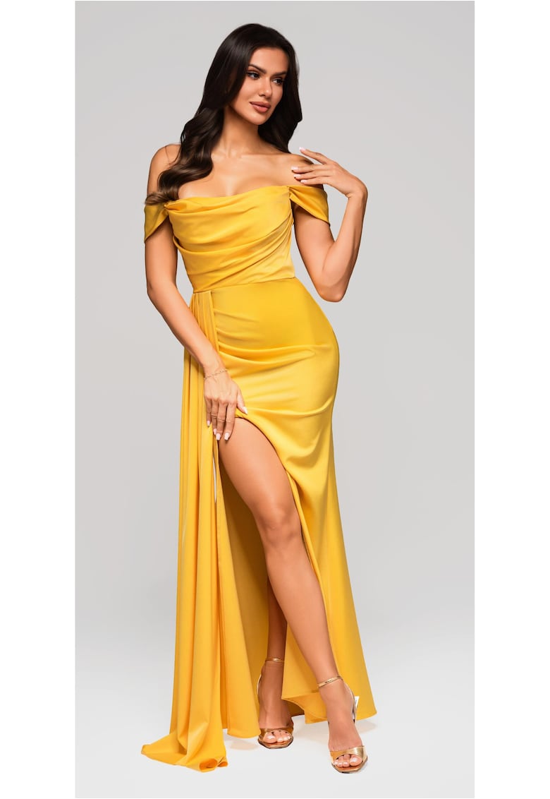 Oferte la Rochie de seara Maxi  LA-OM-DLR188 - Galben