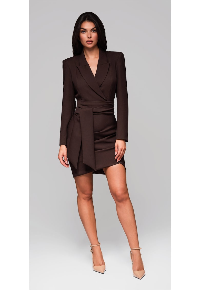 Oferte la Rochie eleganta midi  LA-OM-DLR166 - Maro