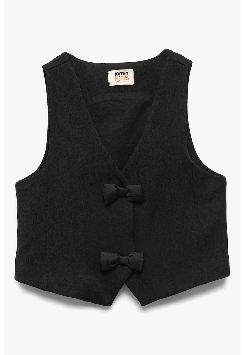 Oferte la Vesta cu model uni si nasturi - Negru