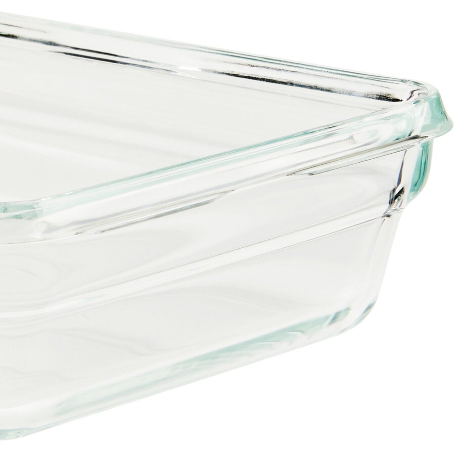 Oferte la CLIP & CLOSE glass food storage container 0.8 liters (transparent/red, square)