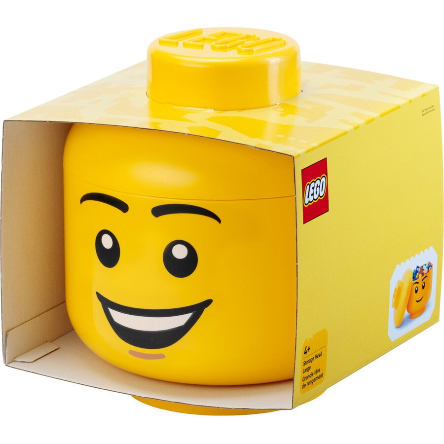 Oferte la Room Copenhagen LEGO Storage Head Happy Boy, large (yellow)