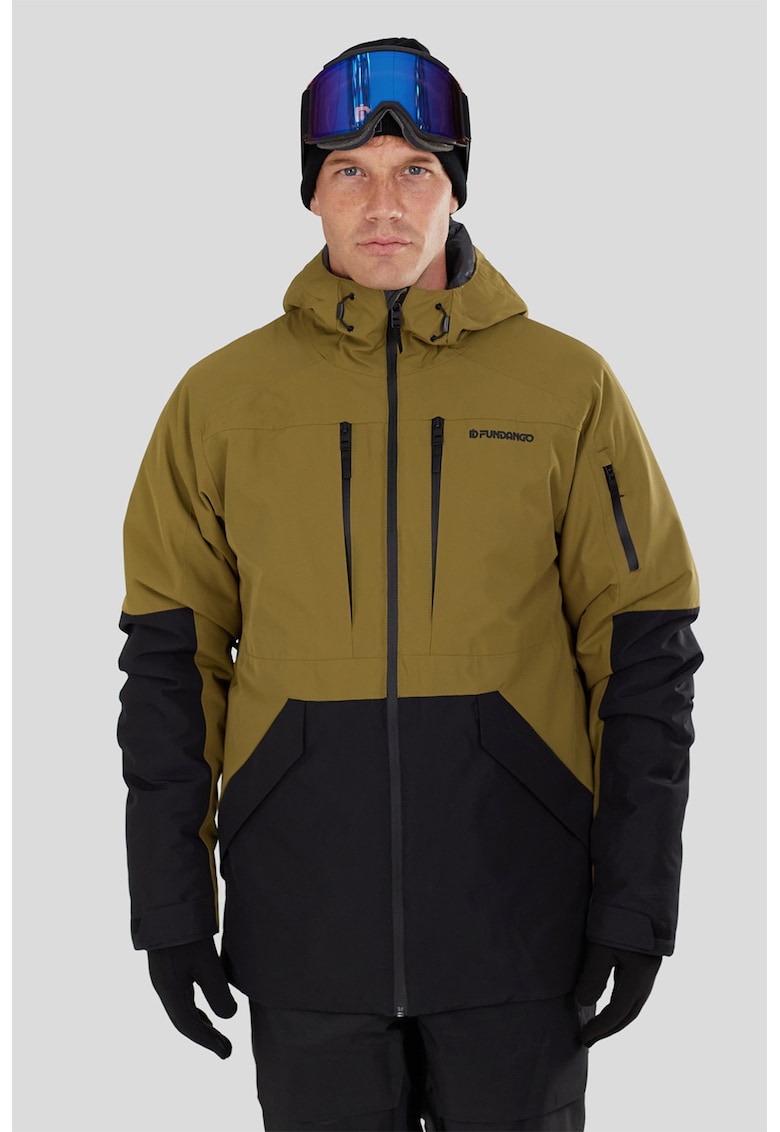 Oferte la Geaca cu aspect contrastant pentru ski Baily Allmountain - Negru stins/Verde fistic