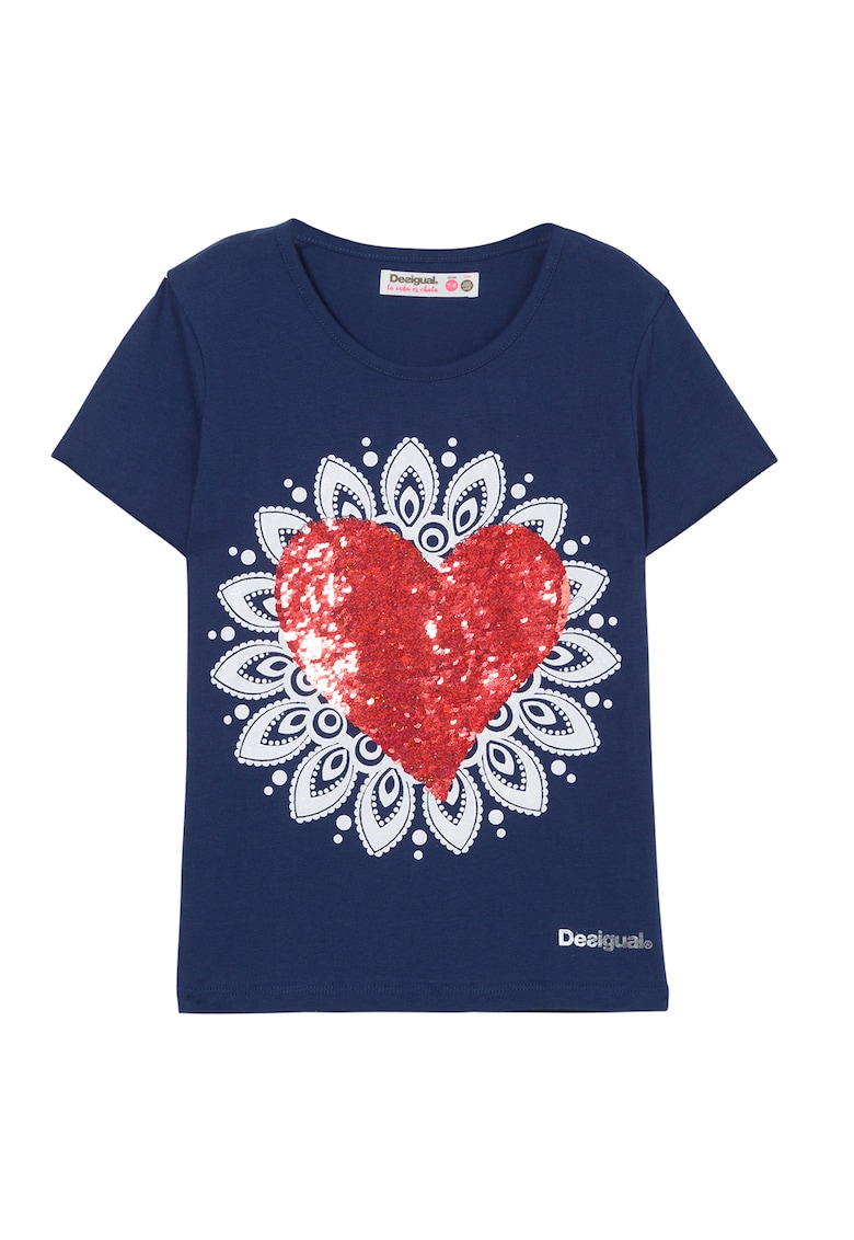 Oferte la Tricou cu imprimeu grafic - Albastru inchis