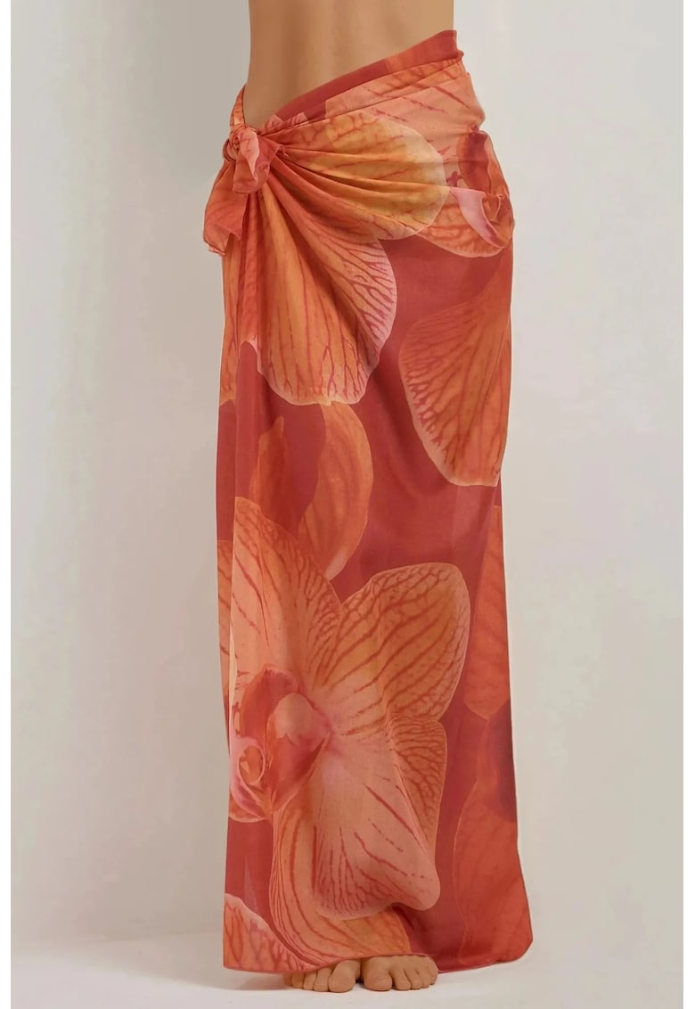 Oferte la Cover-Up Plaja -  Maxi imprimat - Portocaliu stralucitor -
