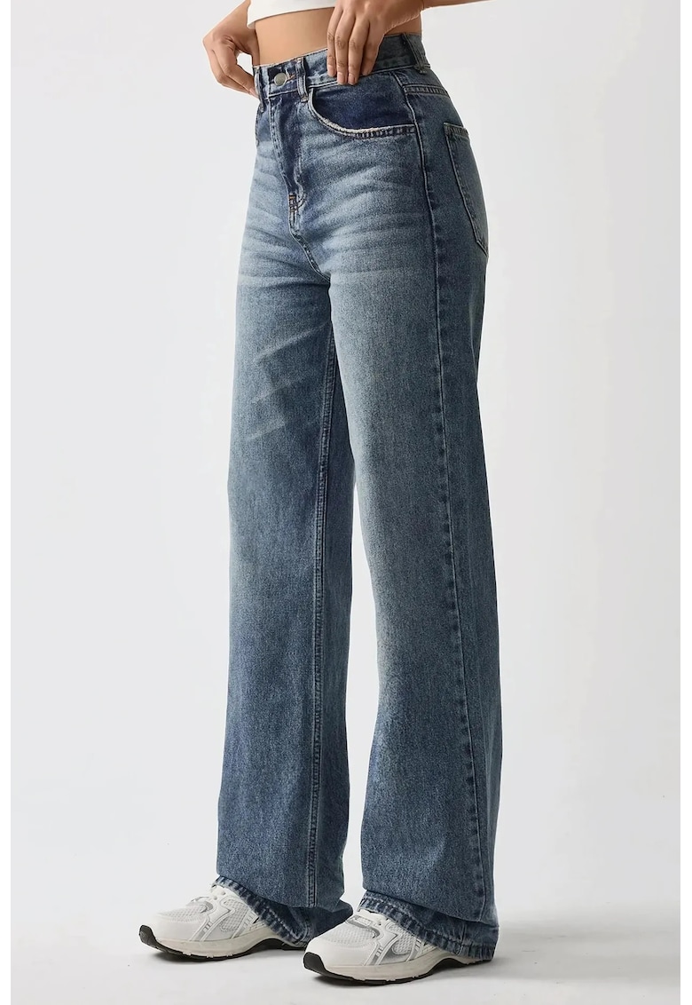 Oferte la Blugi dama  drepti - talie normala - denim - albastri - M