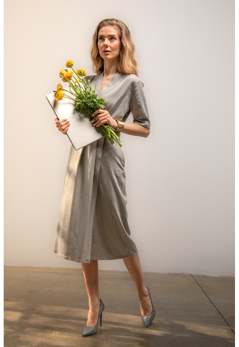 Oferte la Rochie midi Isabella - Gri deschis