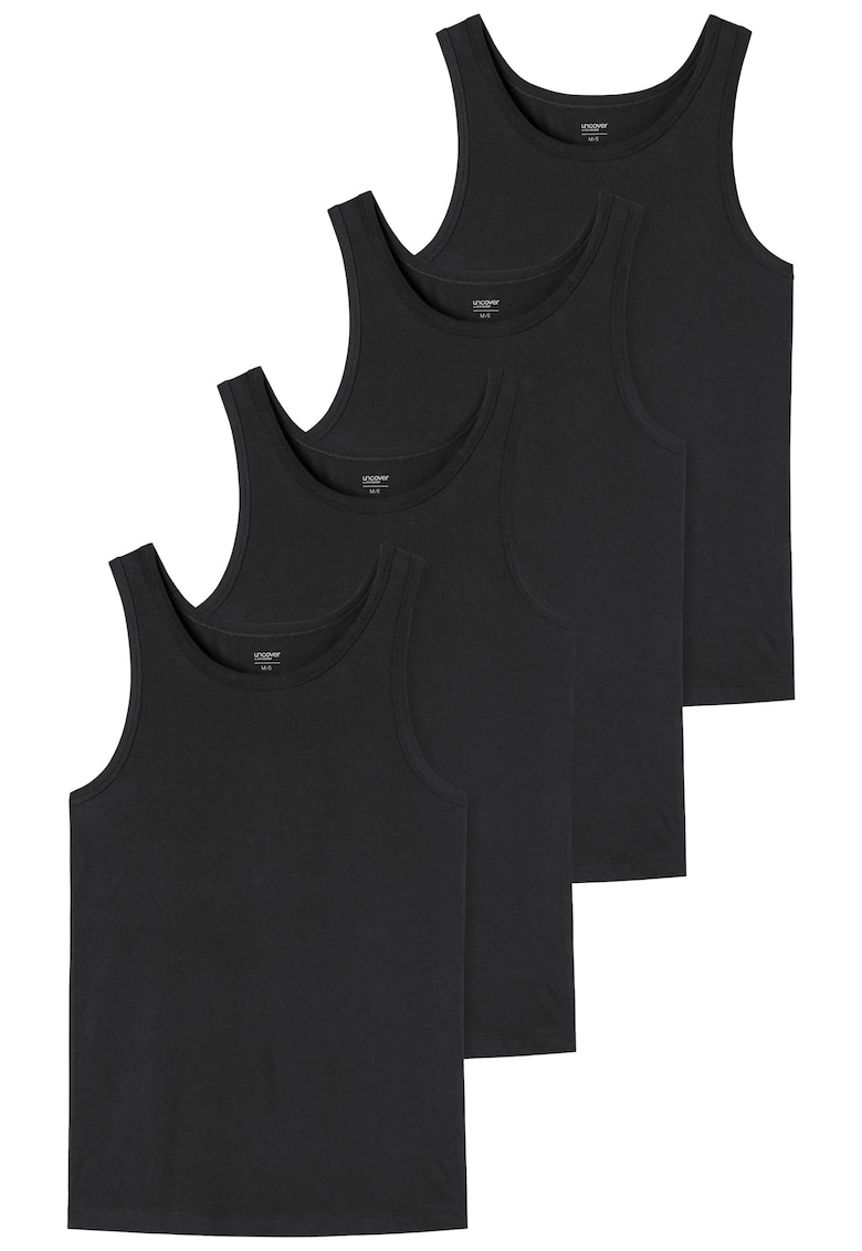 Oferte la Set de top-uri cu decolteu rotund - 4 piese - Negru