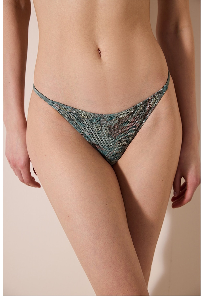 Oferte la Slip brazilian cu model - Verde inchis