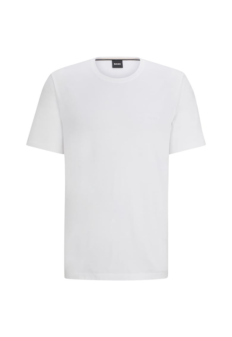 Oferte la Tricou din amestec de bumbac cu logo - Alb