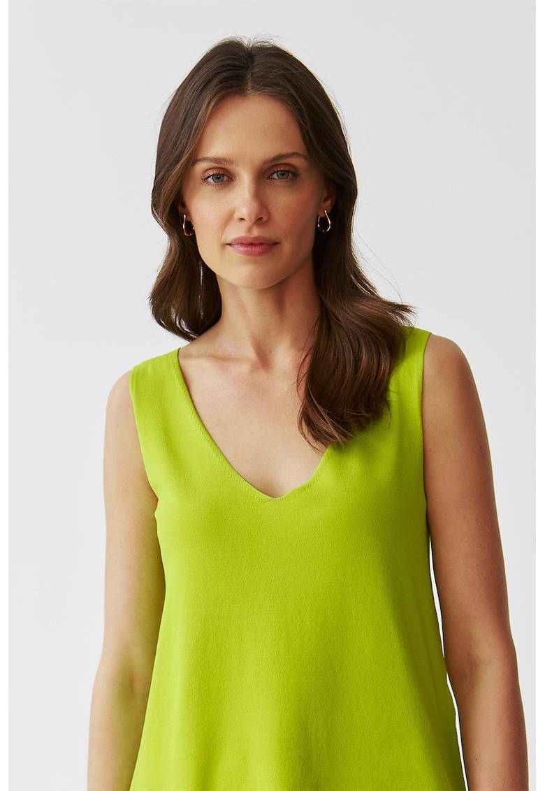 Oferte la Top cu decolteu in V Nikala - Verde lime
