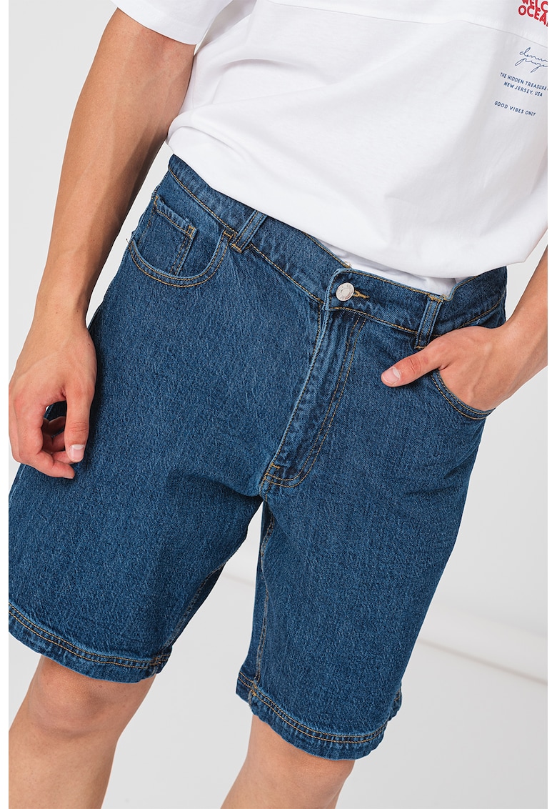 Oferte la Bermude relaxed fit de denim - Albastru inchis