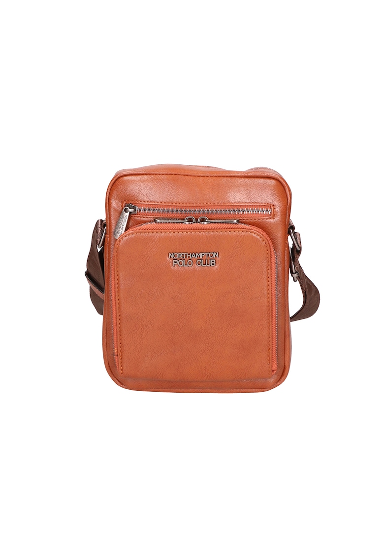 Oferte la Geanta crossbody de piele ecologica - Maro