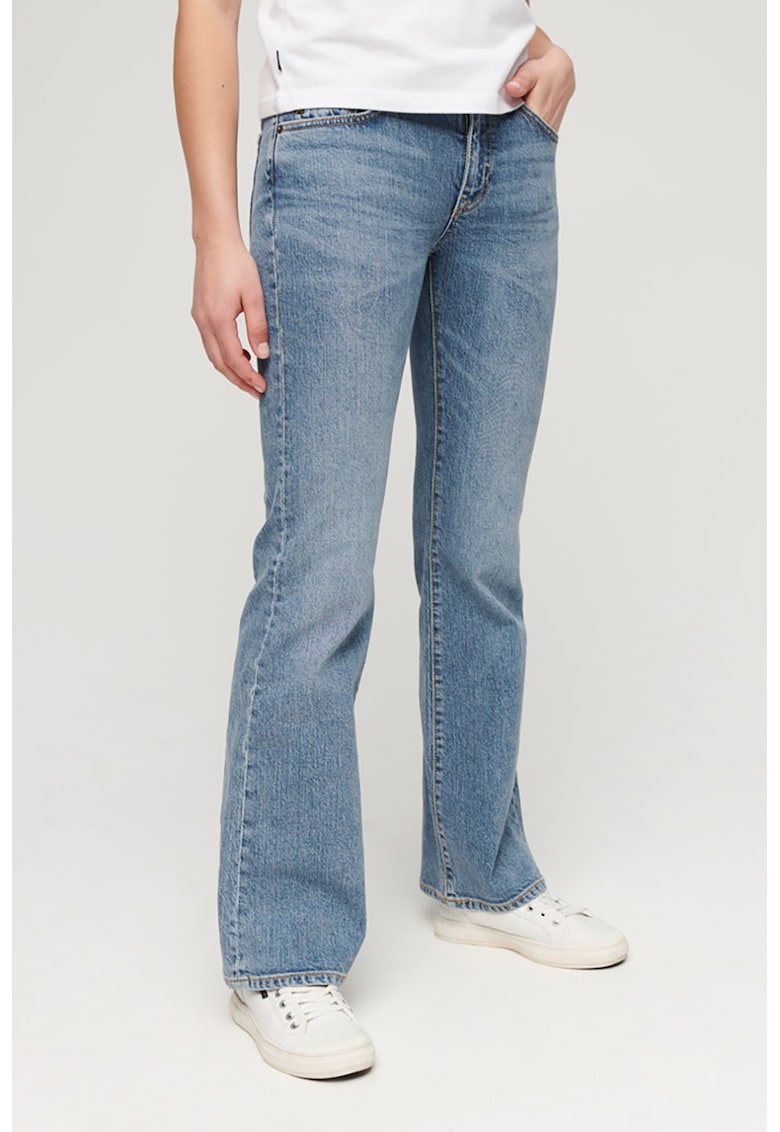 Oferte la Blugi bootcut cu talie medie - Albastru deschis