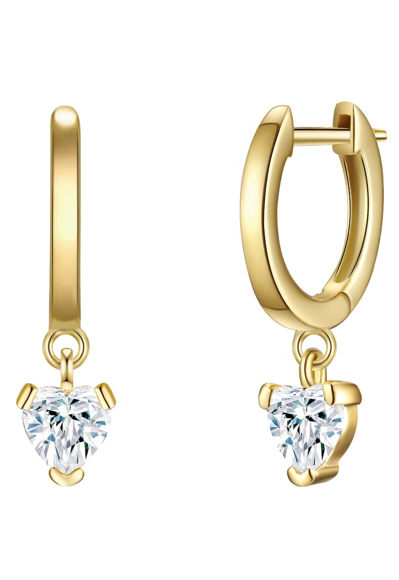 Oferte la Cercei placati cu aur de 14K - cu zirconia - Auriu/Galben