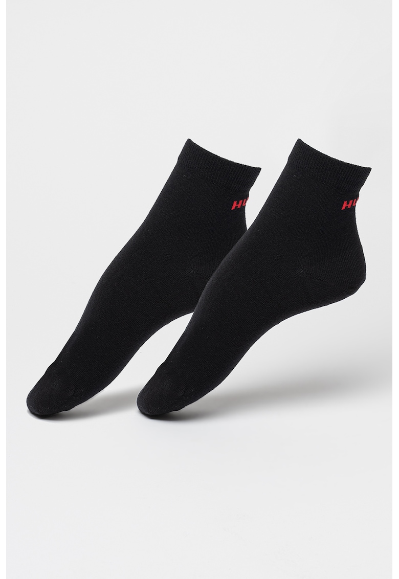 Oferte la Set de sosete scurte - 2 perechi - Rosu/Negru