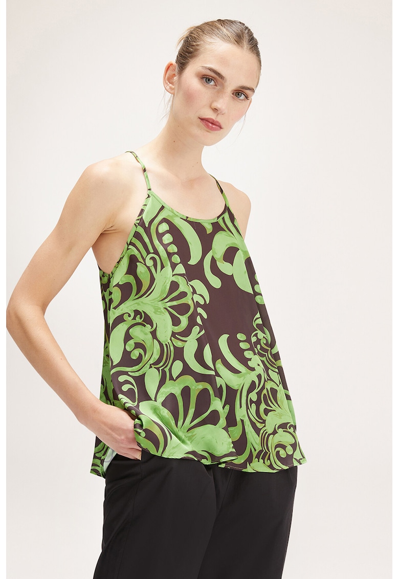 Oferte la Top lejer cu model - Verde/Negru