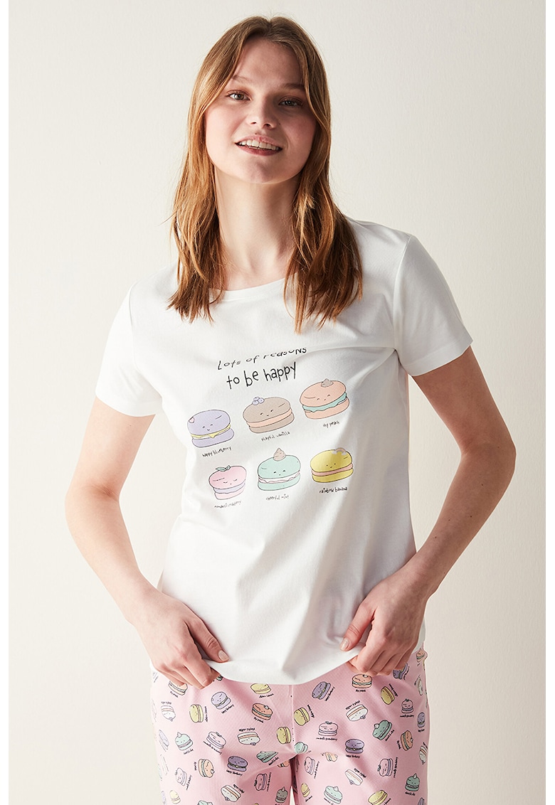 Oferte la Tricou de casa cu imprimeu - Alb