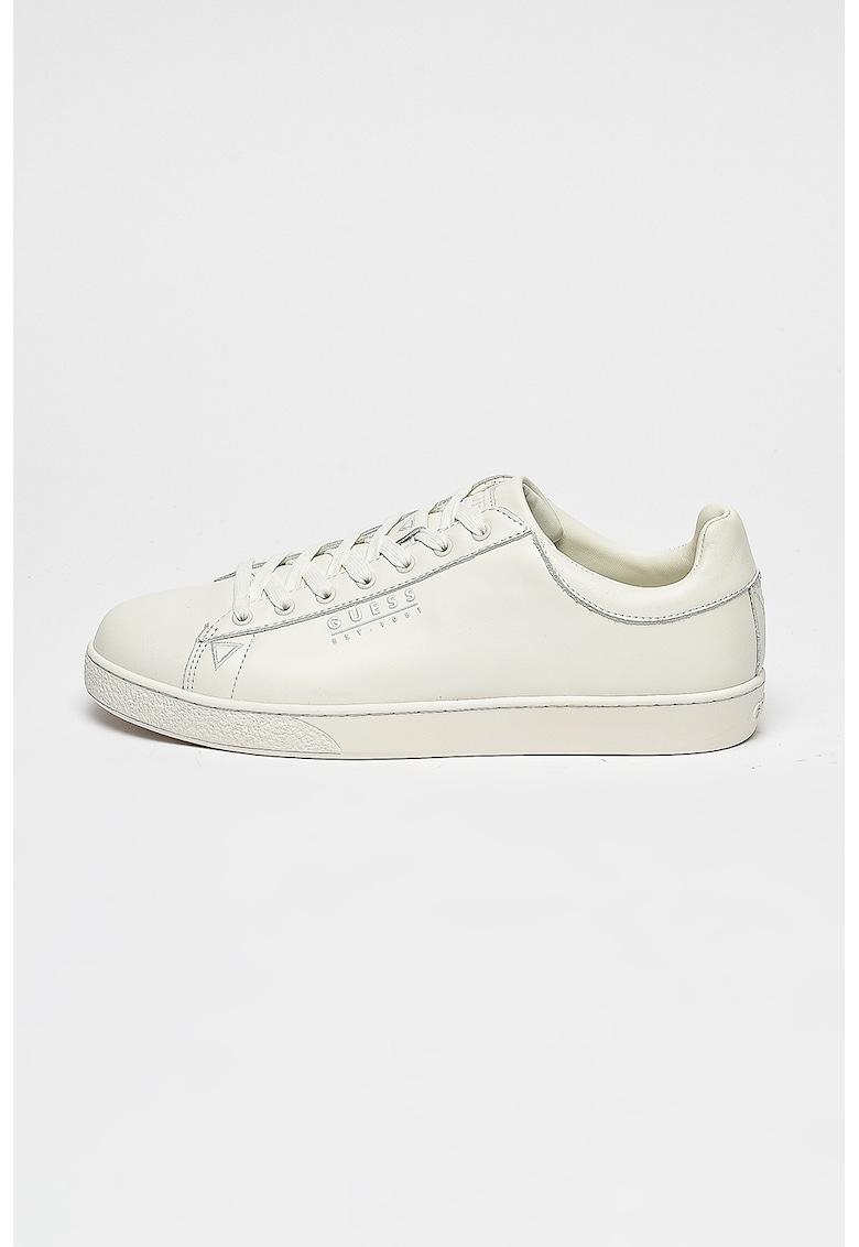 Oferte la Pantofi sport de piele cu detalii logo - Alb murdar